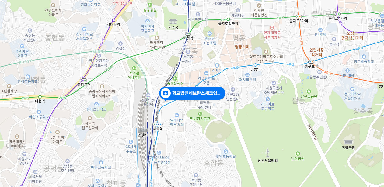 오시는길 지도