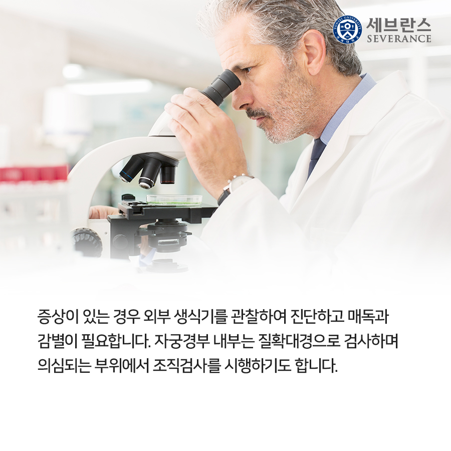 여성의 외음부, 질벽, 항문 주위, 자궁 경부에서 발생하며 남성은 음경, 음낭, 항문 주위에서 발견됩니다.  감염자와 구강성교시 입이나 목에도 발생할 수 있습니다.  임신 기간 중에는 사마귀 크기가 급격히 커지기도 합니다.